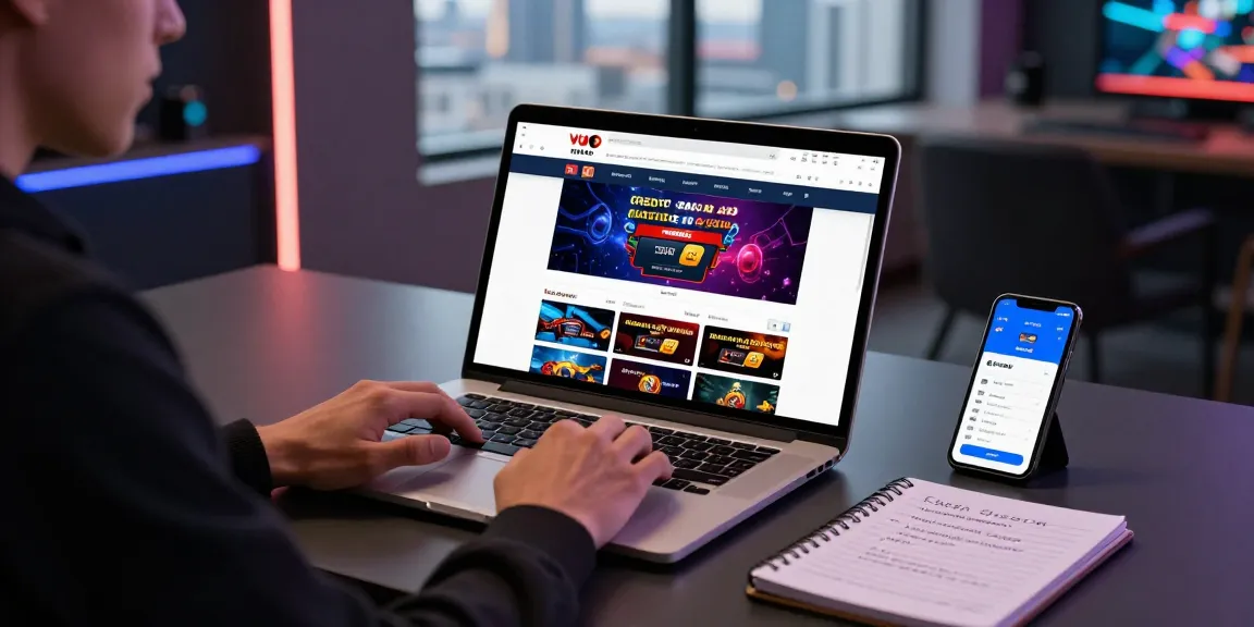 Credit card casino review on eviz.org.uk showcasing game options and payment methods in a modern setting.