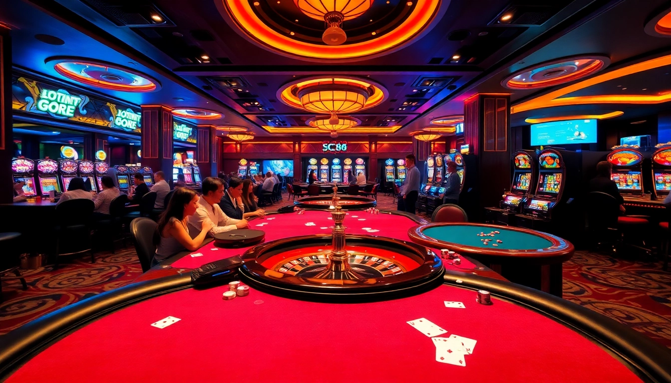 Experience thrilling gameplay at SC88 Việt Nam's luxurious online casino with vibrant tables and exciting slot machines.