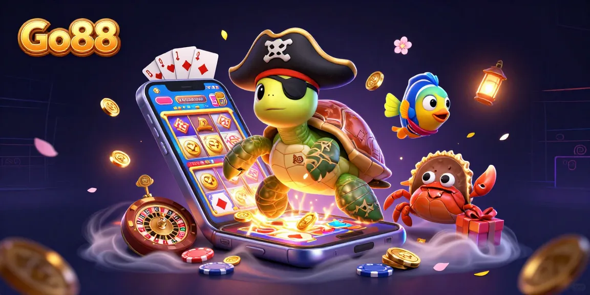Engage with Go88 while exploring vibrant underwater treasures and interactive gambling elements.