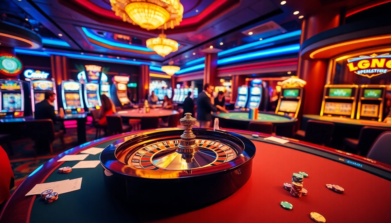 Experience the thrill of winning at iq88 casino with exciting gaming tables and glowing slot machines.