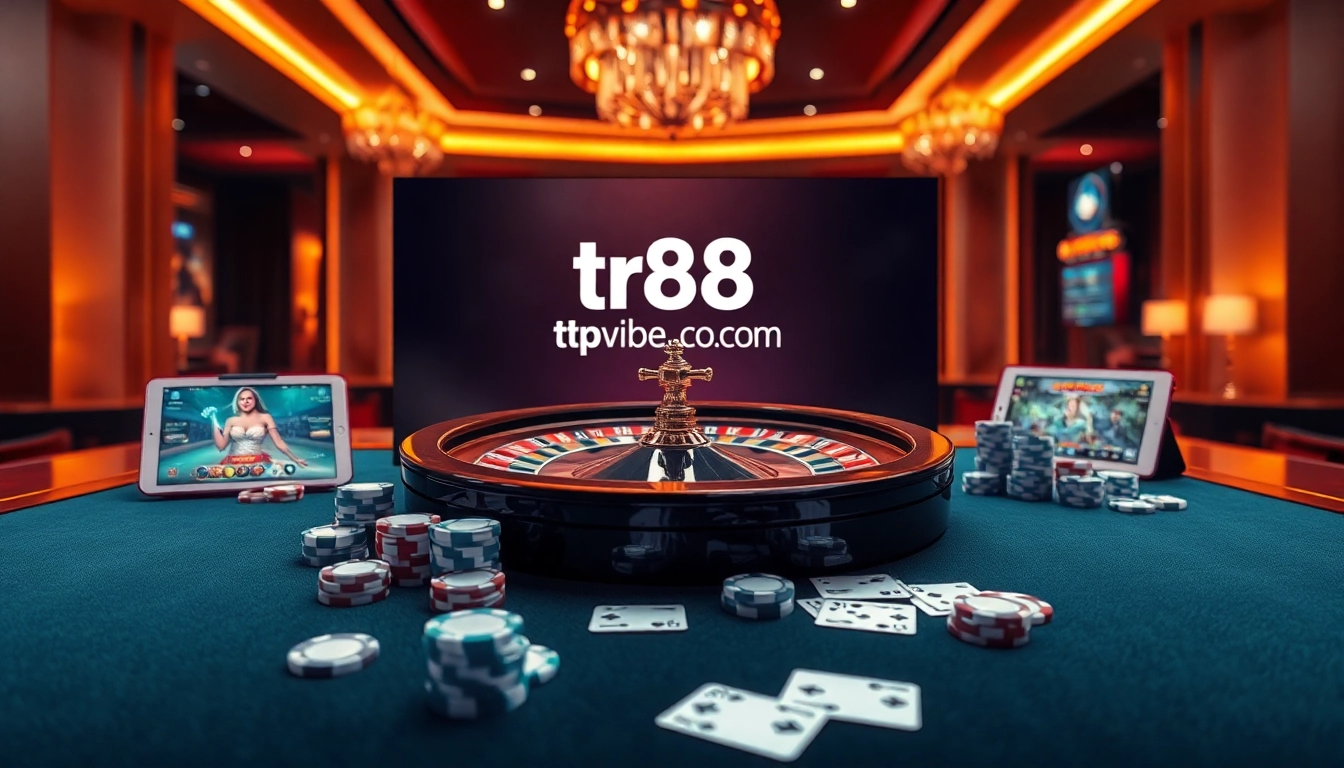 Experience the excitement of online gaming at tr88vip.co.com with vibrant casino visuals.