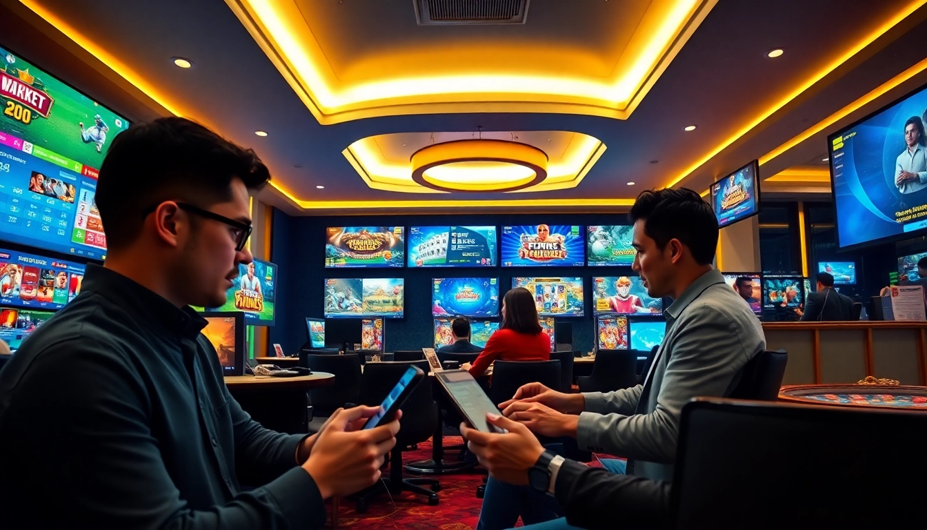 Exciting online gambling scene showcasing vin777.gb.net with diverse games and vibrant players.