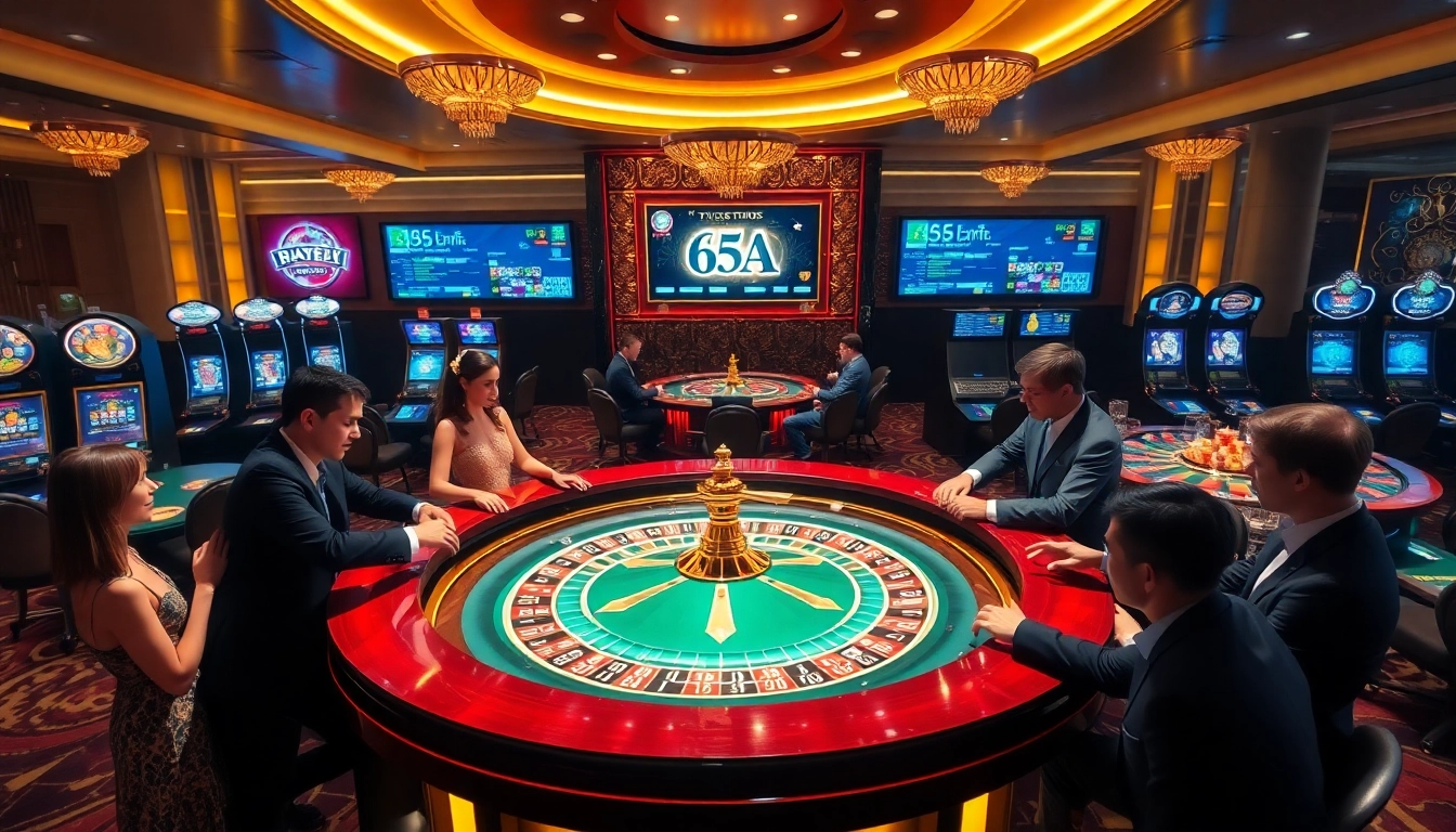 Experience thrilling gameplay at 65A with luxurious casino vibes and immersive roulette action.