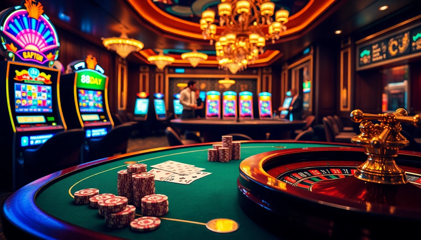 Poker players strategizing at 8day.cn.com, with vibrant chips and an electrifying atmosphere.