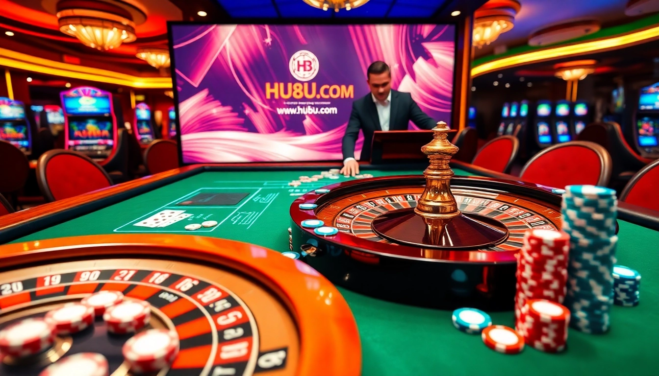 Experience high-stakes gaming with Hu88 at https://hu88u.com/ featuring vibrant roulette and poker action.