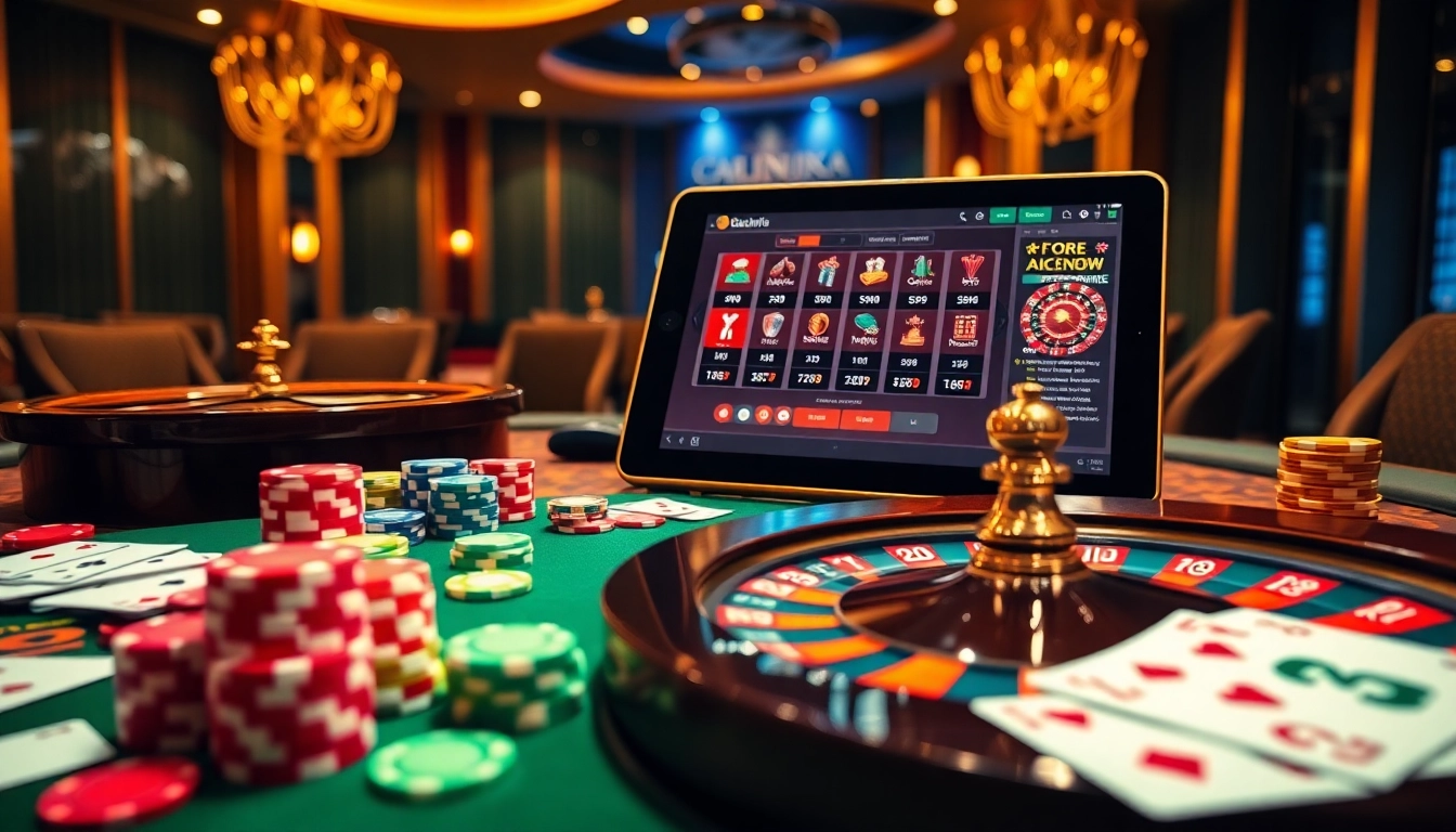 Play exciting games on https://tt88.gr.com/ with poker chips, cards, and a roulette wheel in view.